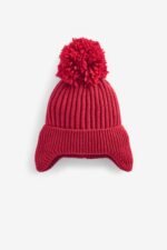 Next - Red Knitted Pom Hat