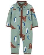 Carters-T Baby Penguin Fleece Jumpsuit