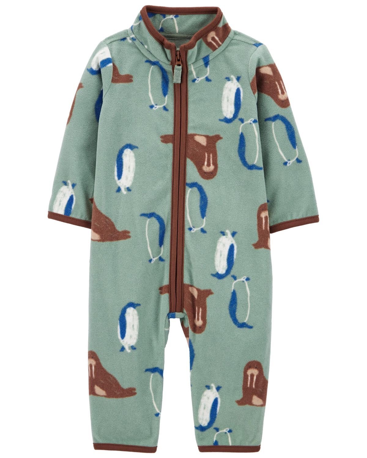 img_8767 Carters-T Baby Penguin Fleece Jumpsuit - Image 1