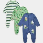 Mothercare - LAKE LIFE BABY ALL-IN-ONES - 3 PACK