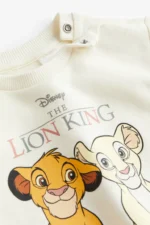 H&M - 2-piece Printed Cotton Set Powder pink/The Lion King - Image 2