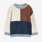 H&M - Cotton Sweater Dark blue/color-block