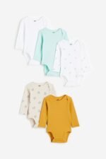 H&M - 5-pack Long-sleeved Bodysuits