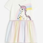 H&M - Tulle-skirt jersey dress