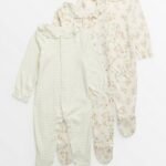 Sainsbury’s Tu clothing - Neutral Traditional Print Sleepsuit 3 Pack