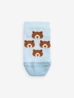Next - Neutral/Blue Bears Cotton Rich Trainer Socks 7 Pack - Image 7
