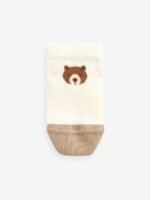 Next - Neutral/Blue Bears Cotton Rich Trainer Socks 7 Pack - Image 5