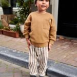 Next - Ecru 100% Cotton Sweatshirts And Stripe Joggers Set