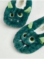 George - Green Monster Slipper Socks - Image 2