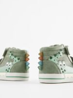 Next - Green Croc Wide Fit (G) Warm Lined High Top Touch Fastening Trainers - Image 5