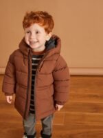 Next - Brown Bear Padded Coat - Image 2