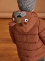 Next - Brown Bear Padded Coat - Image 3