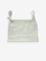 Next - Blue/Green Baby Double 100% Cotton Tie Top Hats 3 Pack - Image 3