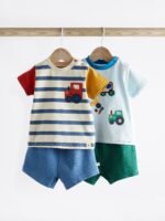 Next - Bright Baby T-Shirts And Shorts Set 2 Pack