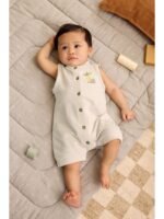 Next - Monochrome Palm Baby Jersey Vest Rompers 3 Pack - Image 3