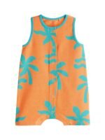 Next - Bright Palm Baby Jersey Vest Rompers 3 Pack - Image 3