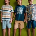 Next - Navy/Camel Palm Tree 100% Cotton Short Pyjamas 3 Pack