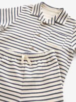 Next - Neutral/Navy Stripe Single Textured Button Down Pyjamas - Image 2