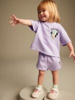 Next - Purple Disney 100% Cotton Shorts Set - Image 2