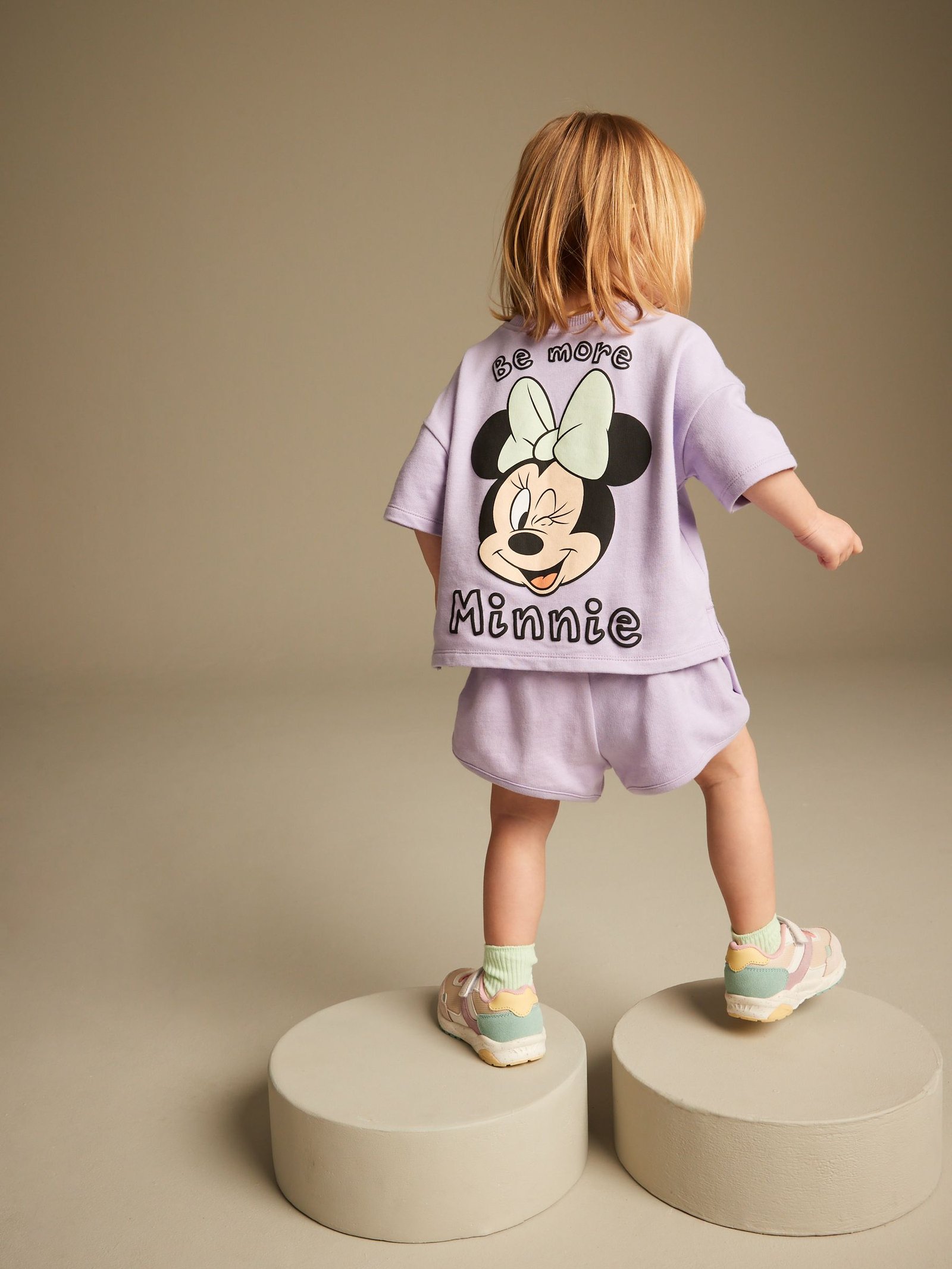Q69863s2 Next - Purple Disney 100% Cotton Shorts Set - Image 1