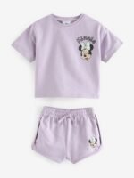 Next - Purple Disney 100% Cotton Shorts Set - Image 3