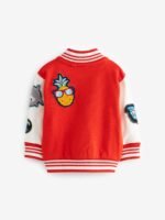 Next - Bright Red Letterman 100% Cotton Jacket - Image 5