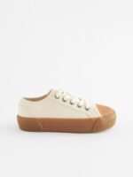 Next - Neutral Lace-Up Low Trainers - Image 2