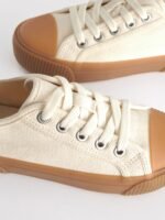 Next - Neutral Lace-Up Low Trainers - Image 3