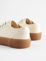 Next - Neutral Lace-Up Low Trainers - Image 4