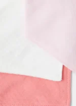 MATALAN 3 Pack Pink Muslin Bibs - Image 2