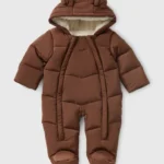 Matalan - Baby Brown Padded Showerproof Snowsuit