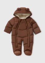 Matalan - Baby Brown Padded Showerproof Snowsuit