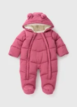 Matalan Baby Pink Padded Showerproof Snowsuit