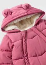 Matalan Baby Pink Padded Showerproof Snowsuit - Image 2