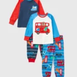 MATALAN 2 Pack Boys Transport Pyjama Sets