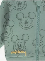 George - Disney Mickey Mouse Green Zip Up Hoodie - Image 2