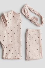 H&M 3-piece ribbed cotton set - Image 2