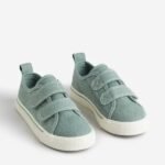 H&M Canvas hook and loop trainers