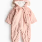 Tu Clothing - Pink Fluffy Bunny Pramsuit (with feet)