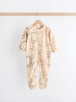 Next Neutral Fleece Sleepsuits 2 Pack - Image 9