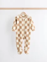 Next Neutral Fleece Sleepsuits 2 Pack - Image 7
