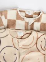 Next Neutral Fleece Sleepsuits 2 Pack - Image 5