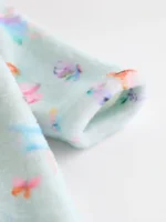 Next Mint Green Fairy Baby Zip Fleece Sleepsuit - Image 4