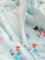 Next Mint Green Fairy Baby Zip Fleece Sleepsuit - Image 2