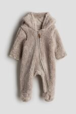 H&M Pile pram suit with ears