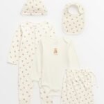 Tu Clothing - Cream Cream Teddy Bear 5 Piece Starter Set