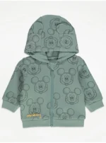 George - Disney Mickey Mouse Green Zip Up Hoodie