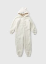 Matalan Girls White Polar Bear Onesie