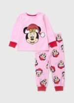 Matalan Disney Kids Pink Minnie Pyjama Set