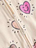 Next Pink Happy Heart Baby Two Way Zip Floral Print Sleepsuits 3 Pack - Image 4